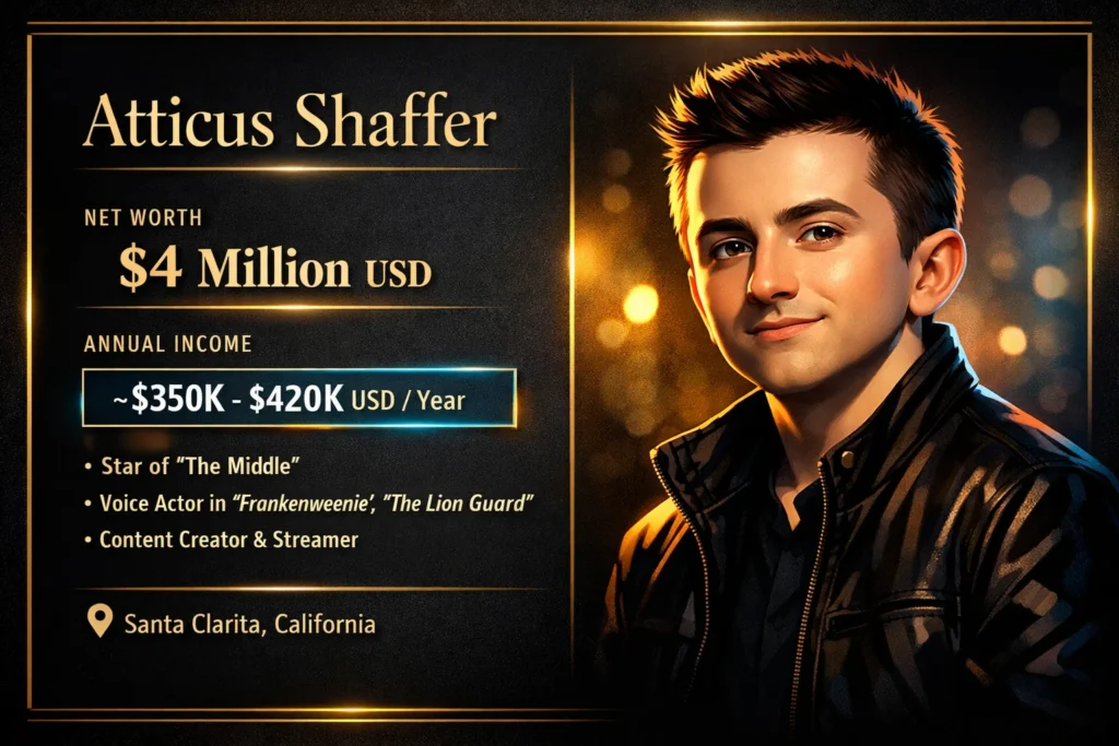 atticus shaffer net worth